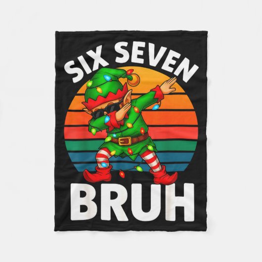 Knuffel Six Seven 6 7 Meme Dabbing Elf Prettig Ker Fleece Deken (Voorkant)