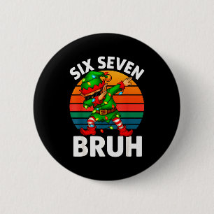 Knuffel Six Seven 6 7 Meme Dabbing Elf Prettig Ker Ronde Button 5,7 Cm
