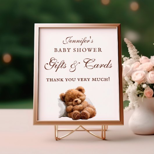 Knuffel slaap Teddybeer Cadeaus & Kaarten Poster