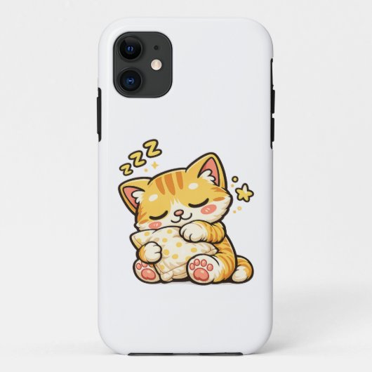 Knuffel slaapkat kussen Case-Mate iPhone case (Achterkant)