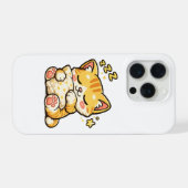 Knuffel slaapkat kussen iPhone hoesje (Achterkant horizontaal)