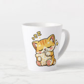 Knuffel slaapkat kussen latte mok (Rechterhoek)