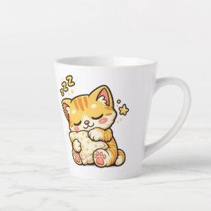 Knuffel slaapkat kussen latte mok