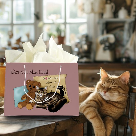 Knuffel Tabby Roze Moederdag Groot Cadeauzakje
