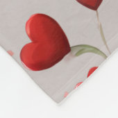 Knuffel Teddibeer Harten Rozen Valentijnsdag Fleece Deken (Hoek)