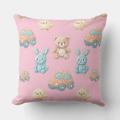 Knuffel Teddy & Bunny Kinderen Worp Kussen (Voorkant)