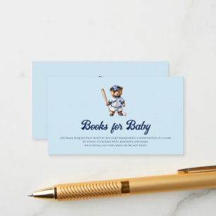 Knuffel Teddy  Honkbal Boeken voor Baby Inlay Informatiekaartje