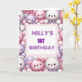 Knuffel Teddy knuffels Kaart (Gele Bloem)