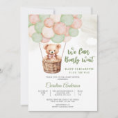 Knuffel Teddybeer Babyshower Uitnodiging (Voorkant)