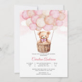 Knuffel Teddybeer Babyshower Uitnodiging (Voorkant)