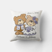 knuffel teddybeer bruidspaar kussen (Achterkant)