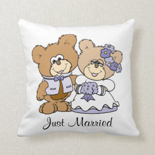 knuffel teddybeer bruidspaar kussen