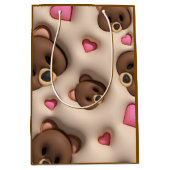 Knuffel Teddybeer & Hartjes Cadeautas (Voorkant)
