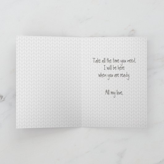 Knuffel Teddybeer Kussen Denk Aan Jou Kaart (Binnen)