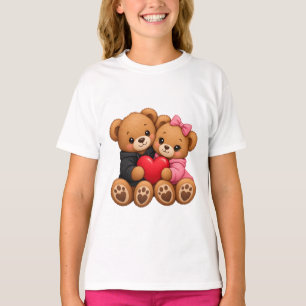 Knuffel Teddybeer Liefde T-shirt Schattig Koppel