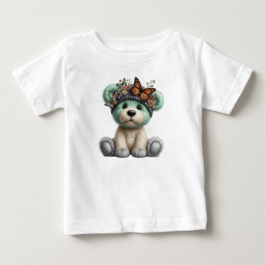 Knuffel Teddybeer met Vlinders Bloemstuk (Voorkant)