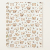 Knuffel Teddybeer Patroon Notitieboekje Cover Acht Planner (Voorkant)