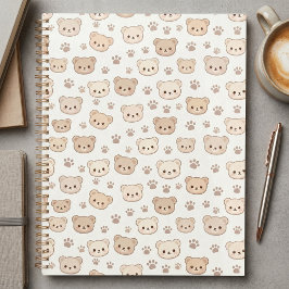 Knuffel Teddybeer Patroon Notitieboekje Cover Acht Planner