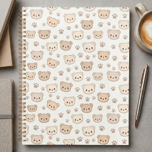 Knuffel Teddybeer Patroon Notitieboekje Cover Acht Planner