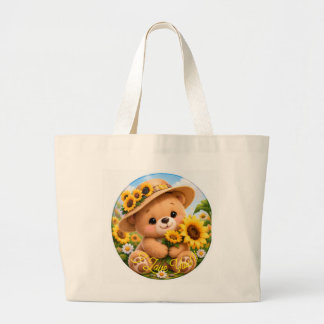 Knuffel Teddybeer Zonnebloem Liefde Je Jumbo Boods Grote Tote Bag