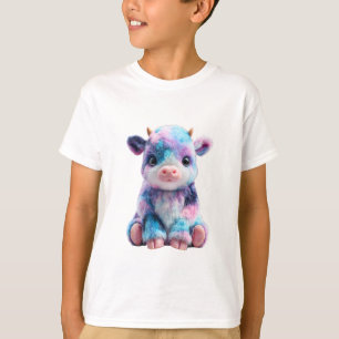Knuffel Tie-Dye Sfeervolle Fluffy Baby Koe Kindere T-shirt