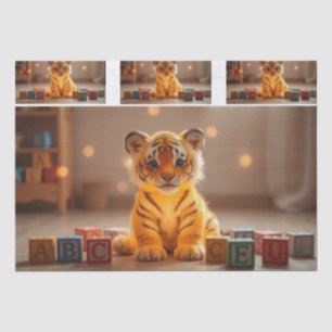 Knuffel Tijgerwelp Decoupage Vloeipapier Tissuepapier