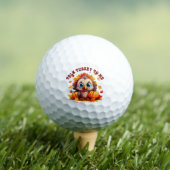 Knuffel Turkije en herfstloof Golfballen (Insitu Shirt)