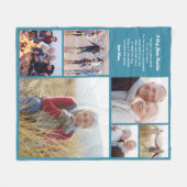 Knuffel uit de hemel fotocollage condoleance fleece deken (Voorkant (Horizontaal))