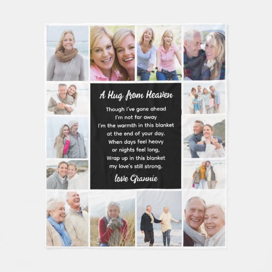 Knuffel uit de hemel Fotocollage Sympathie Fleece Deken (Voorkant)