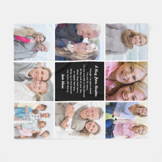 Knuffel uit de hemel Fotocollage Sympathie Fleece Deken (Voorkant (Horizontaal))