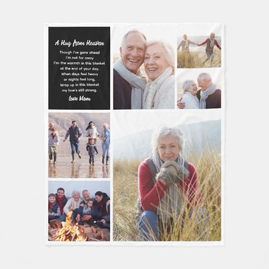 Knuffel uit de hemel Fotocollage Sympathie Fleece Deken (Voorkant)