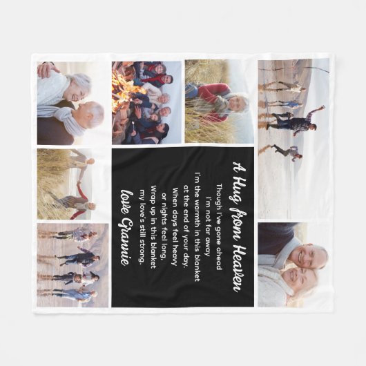 Knuffel uit de hemel Fotocollage Sympathie Fleece Deken (Voorkant (Horizontaal))