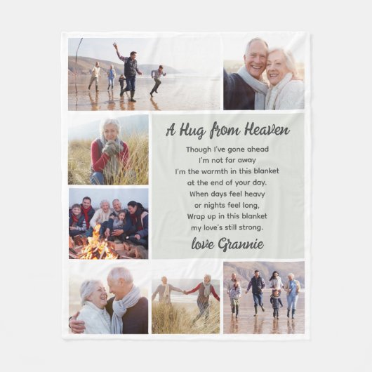 Knuffel uit de hemel Fotocollage Sympathie Fleece Deken (Voorkant)