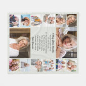 Knuffel uit de hemel gedicht multi-fotocollage-her fleece deken (Voorkant (Horizontaal))