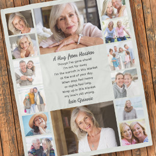 Knuffel uit de hemel gedicht multi-fotocollage-her fleece deken