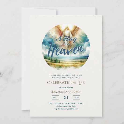 Knuffel uit de hemel gedicht Viering van het leven Kaart (Voorkant)