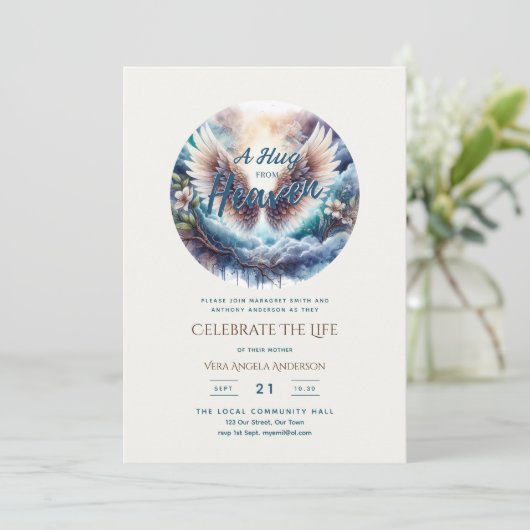 Knuffel uit Hemels Gedicht Viering van het Leven U Kaart (Staand voorkant)