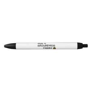 Knuffel vandaag een bosmarmot zwarte inkt pen