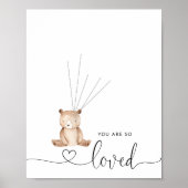 Knuffel vingerafdruk gastboek poster (Voorkant)