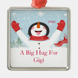 Knuffel voor Gigi Kerstman Sneeuwpop Ornament