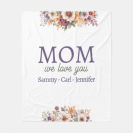 Knuffel, we houden van je, mam fleece deken