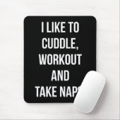 Knuffel, Workout, Nap, Grappige Nieuwigheid Leuke Muismat (Met muis)