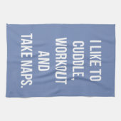 Knuffel, Workout, Nap, Grappige Nieuwigheid Leuke  Theedoek (Horizontaal)