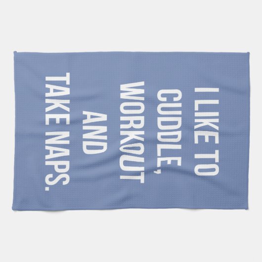 Knuffel, Workout, Nap, Grappige Nieuwigheid Leuke  Theedoek (Horizontaal)