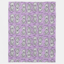 Knuffel Zachte Dromen Teddy-gemutileerde lavendel Fleece Deken