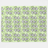 Knuffel Zachte Dromen Teddy-peridot Fleece Deken (Voorkant (Horizontaal))