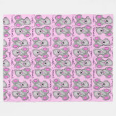 Knuffel Zoete Dromen Teddy-cotton candy Fleece Deken (Voorkant (Horizontaal))