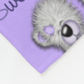 Knuffel Zoete Dromen Teddy-lavendelblauw Fleece Deken (Hoek)