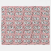Knuffel Zoete Dromen Teddy-zachte roos Fleece Deken (Voorkant (Horizontaal))