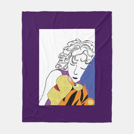 KNUFFELAARSTER FLEECE DEKEN (Voorkant)